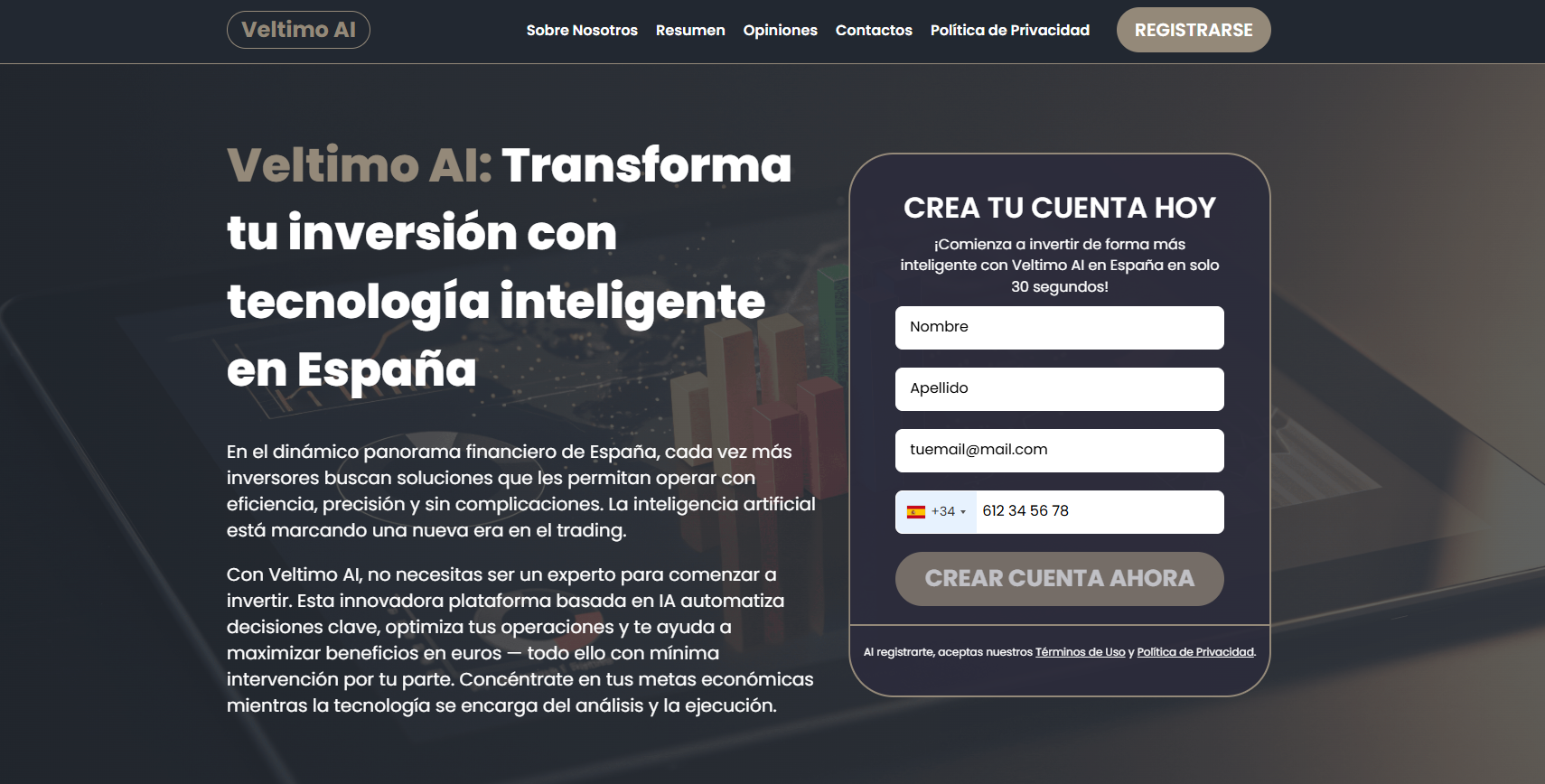 Veltimo AI plataforma en España